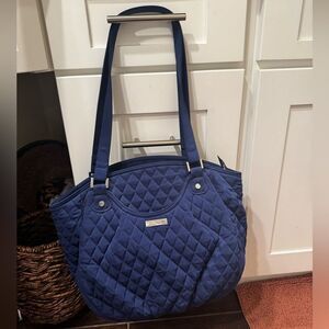 Vera Bradley Glenna Quilted Satchel Tote in Deep Navy 
NWOT